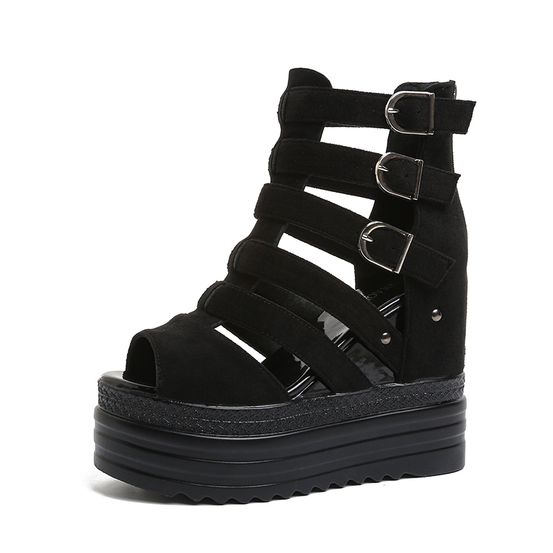 Wedge Espadrille Women - 11CM 디자이너 여성 여름 가죽 샌들