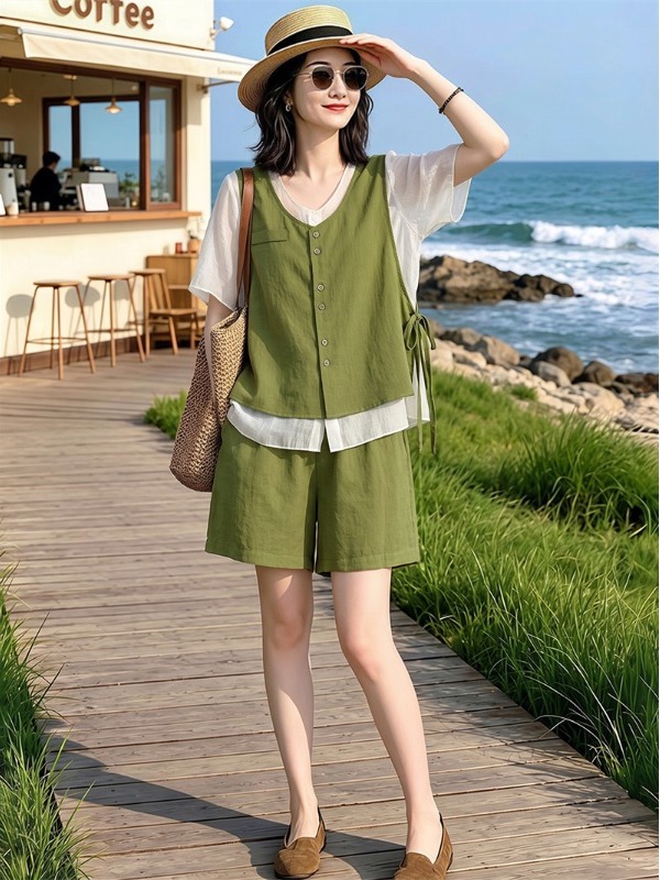 Linen Pant Wide - 슬리밍 경량 여름 신상 여성 텐셀