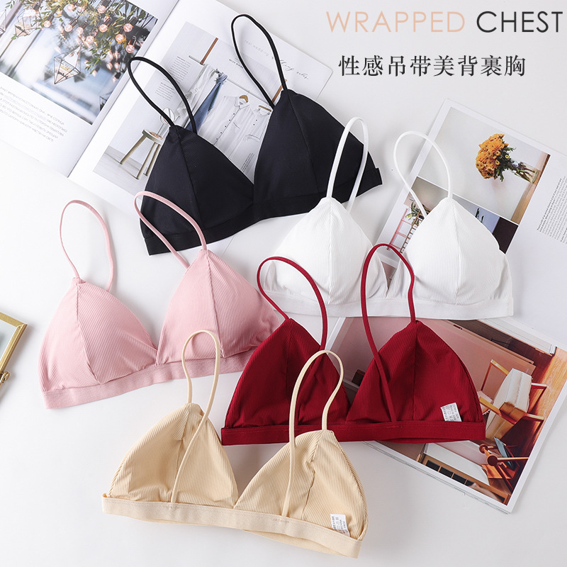 Bralette Triangle Set - 3D 섹시 란제리 심리스 스포츠 브라,