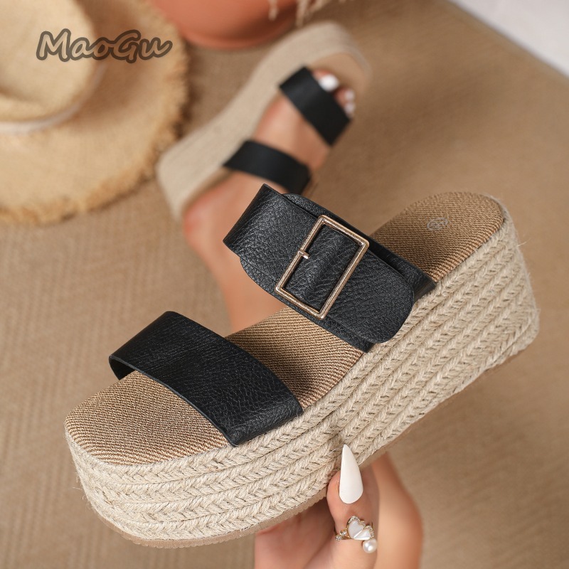 2026 여성용 에스파드리유 플랫폼 슬라이드 샌들 버클 - Wedge Espadrille Women 리뷰 및 가격