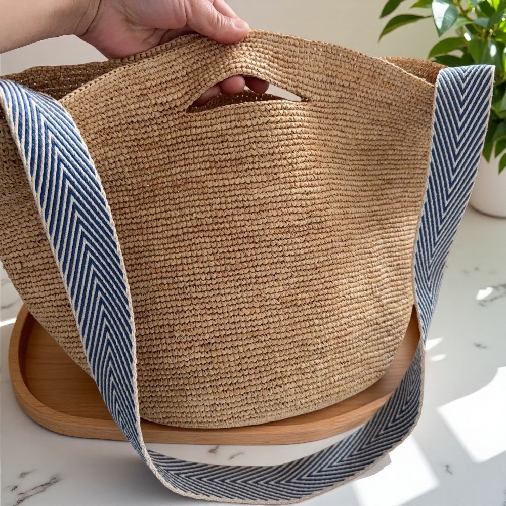새로운 라피아 레인보우 버킷백 컬럼 크로셰 여성용 숄더 - Crochet Bag Raffia 리뷰 및 가격