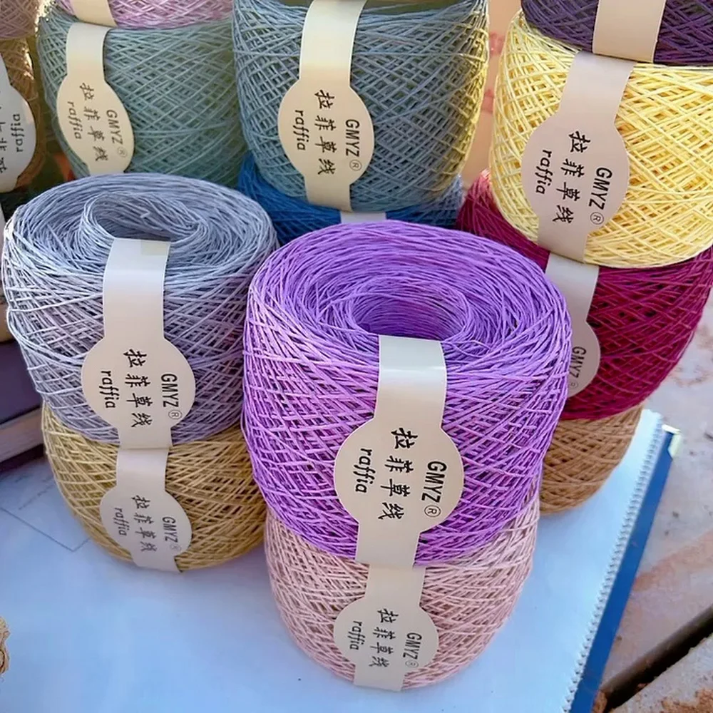 220M/롤 세탁 가능한 일본산 라피아 짚 얇은 실 손 - Crochet Bag Raffia 리뷰 및 가격